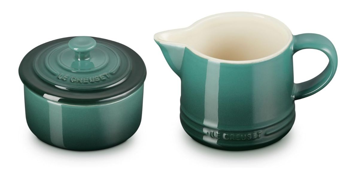 Le Creuset Stoneware Signature, Artichaut Cream &amp; Sugar Set