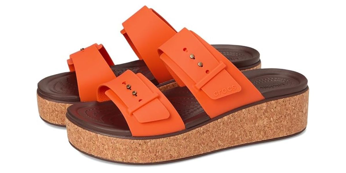 Crocs Women's Brooklyn Cork Buckle Sandals Wedge