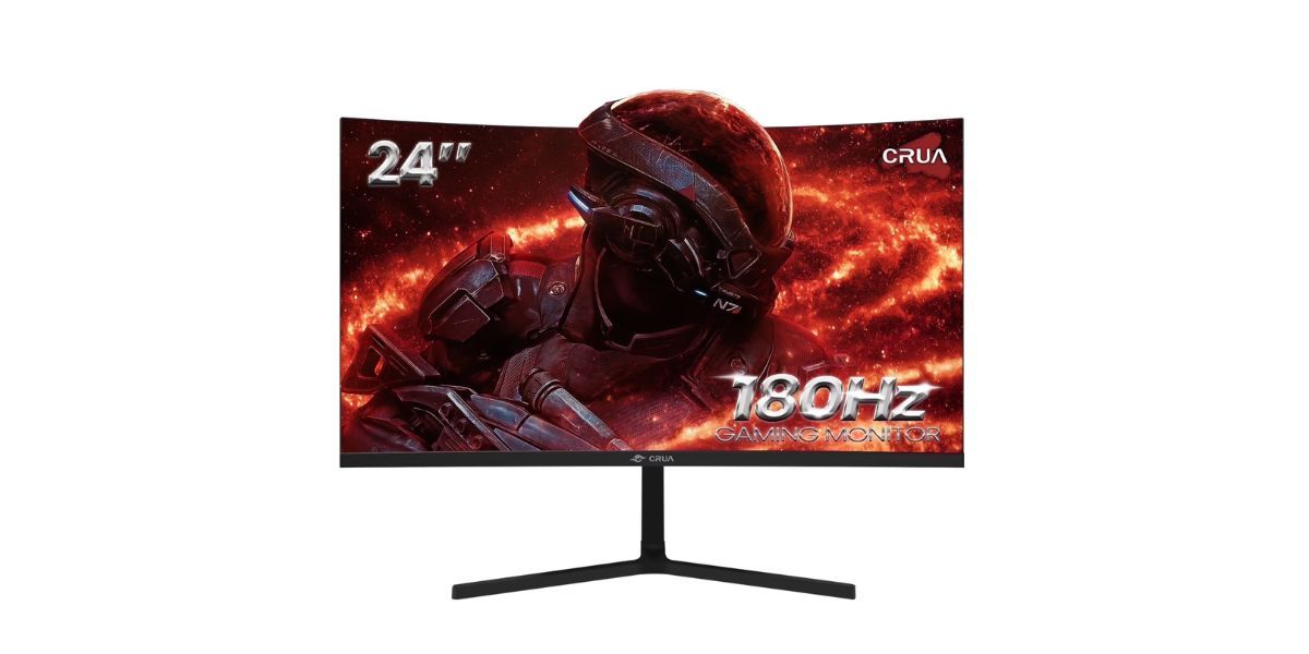 CRUA 24&quot; 165Hz/180Hz Curved Gaming Monitor