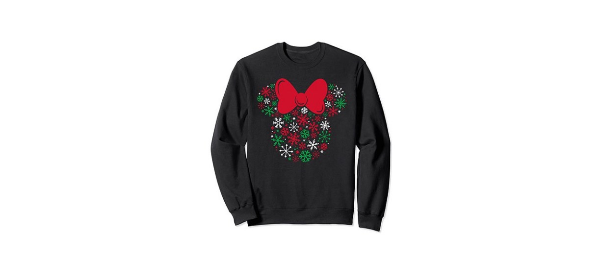 Disney Minnie Mouse Icon Holiday Snowflakes Sweatshirt