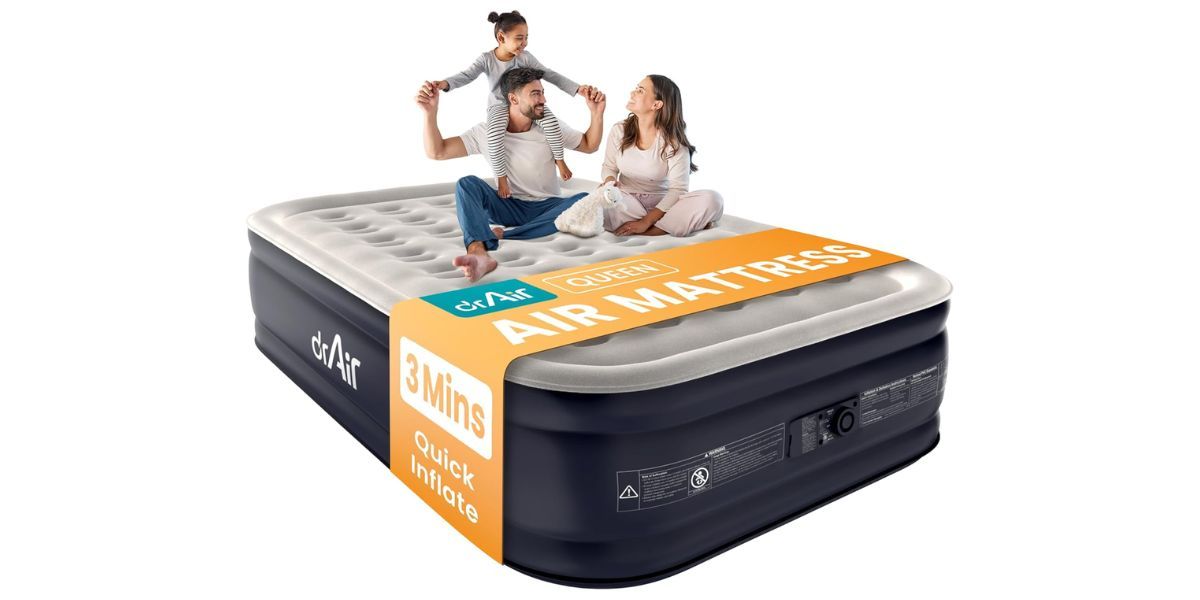 Dr. air Queen Air Mattress with Built-in Pump