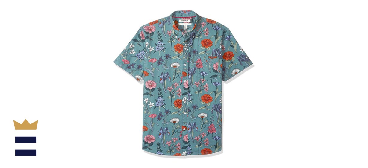 Goodthreads Short-Sleeve Printed Poplin Shirt
