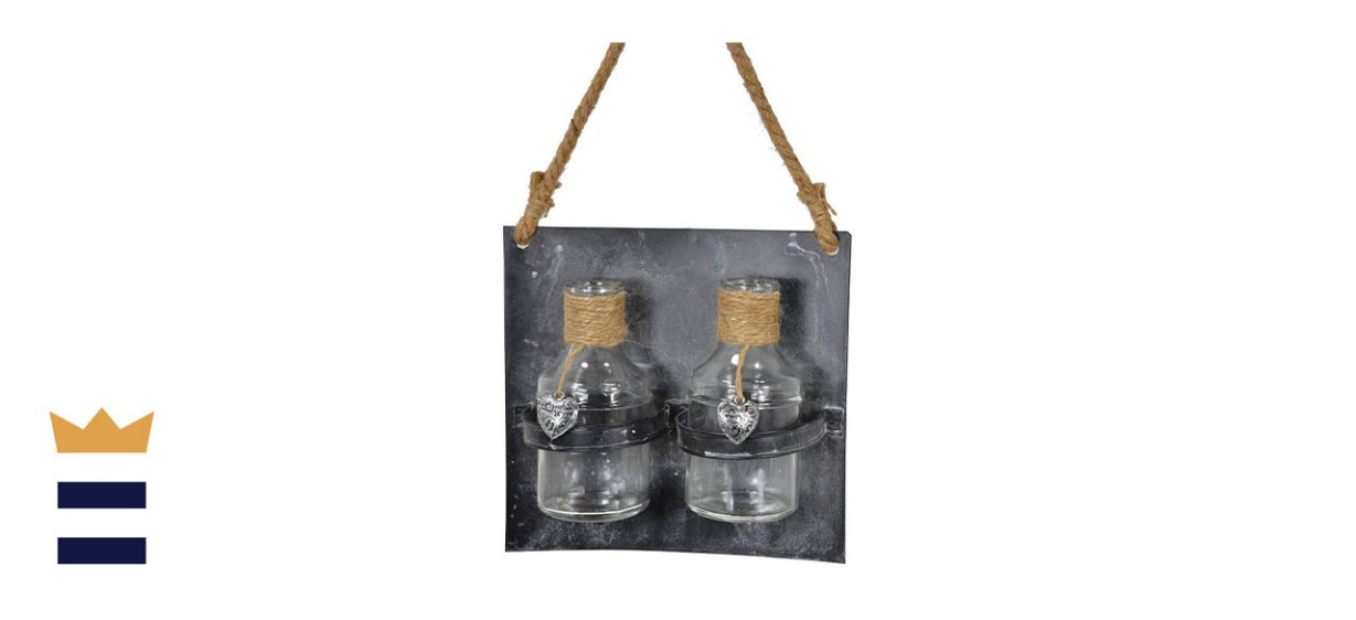 Gracie Oaks Hanging Decorative Glass Wall Decor Set of Two