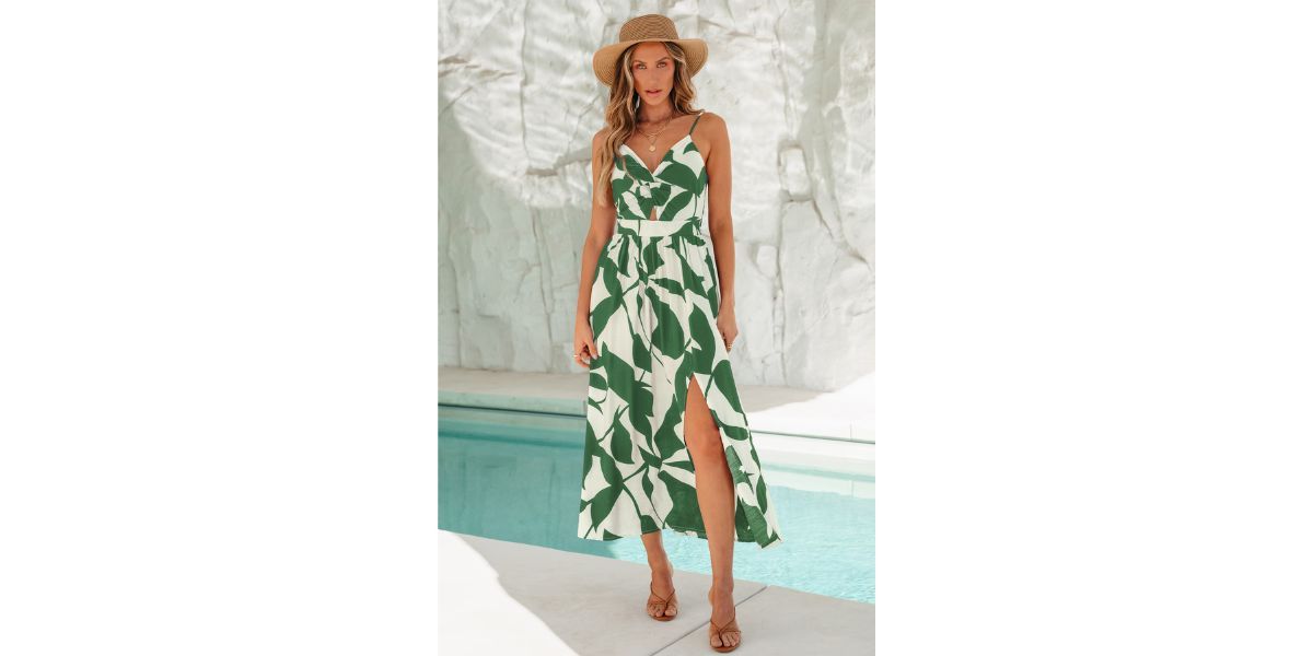 CUPSHE Coast Is Clear Tropical Maxi Dress