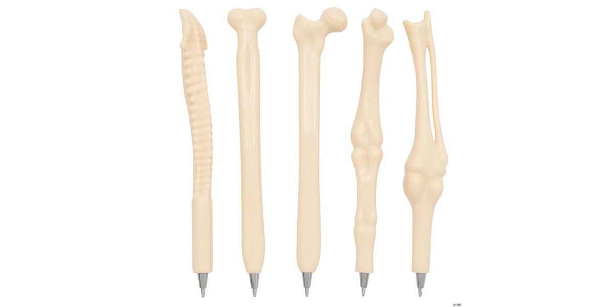 Halloween Skeleton Bone-Shaped Plastic Ballpoint Pens