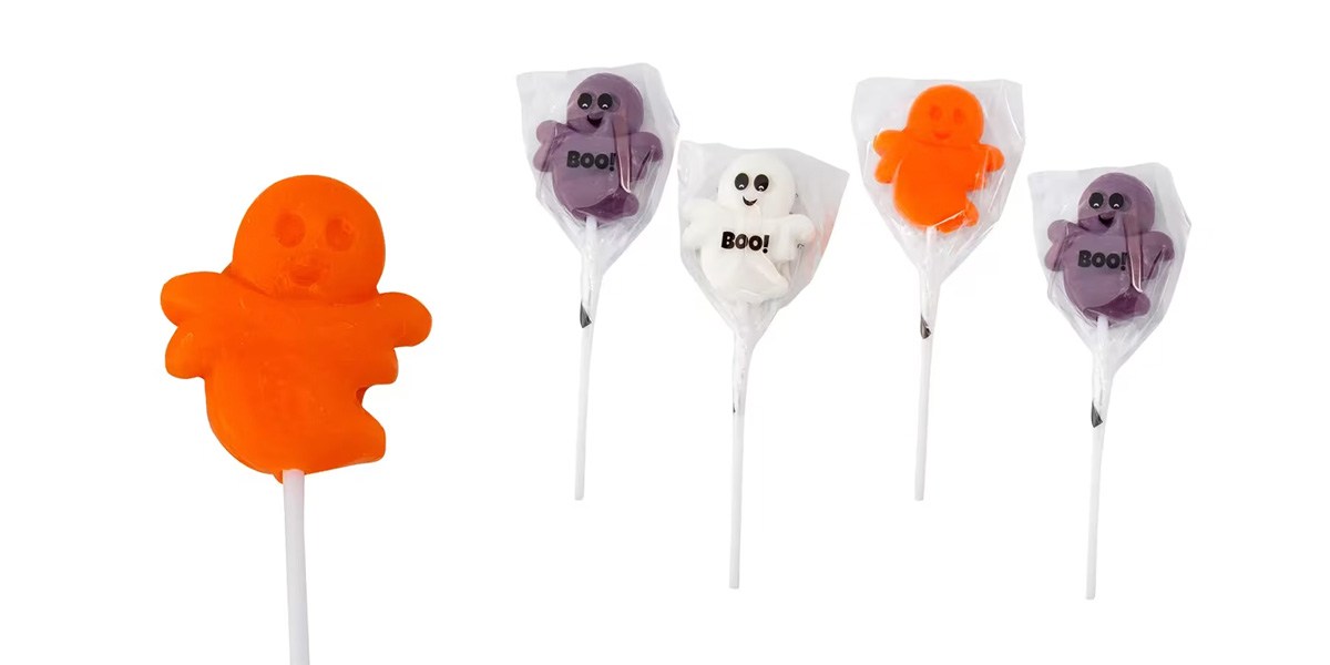 Happy Ghost Tropical Fruit-Flavored Lollipops