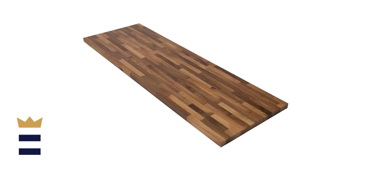 Hardwood Reflections Unfinished European Walnut Butcher Block Countertop