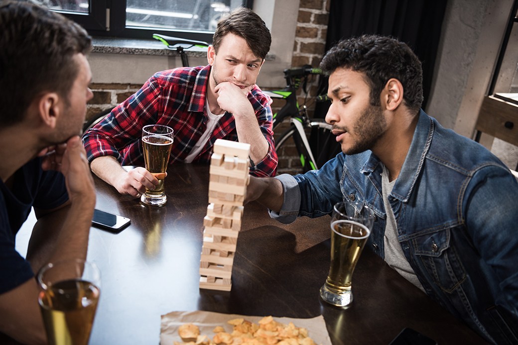 Drinking Game in Bar