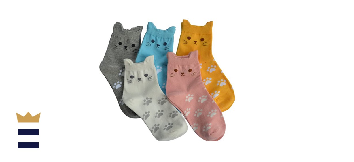 Jeasona Women’s Fun Socks Cute Cat Animals