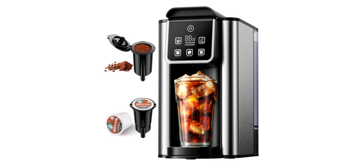 KIDISLE Hot &amp; Iced Coffee Maker with Bold Setting