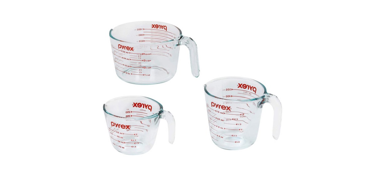 Kitchen-Best Pyrex 3-Piece Glass Measuring Cup Set