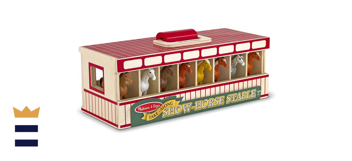 Melissa &amp; Doug Take-Along Show Horse Stable Play Set