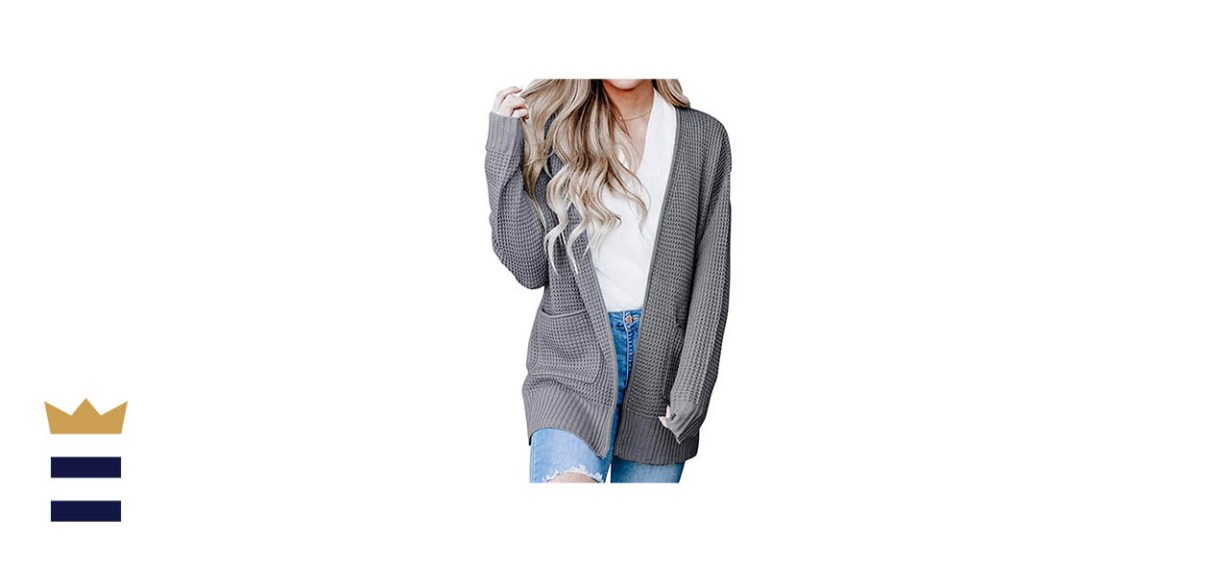 MEROKEETY Women's Long-Sleeve Open-Front Cardigan