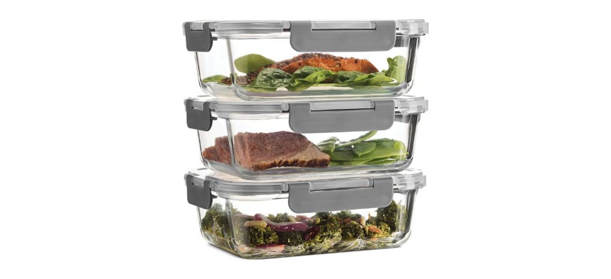FineDine Six-piece Superior Glass Food Storage Containers Set FineDine Six-piece Superior Glass Food Storage Containers Set