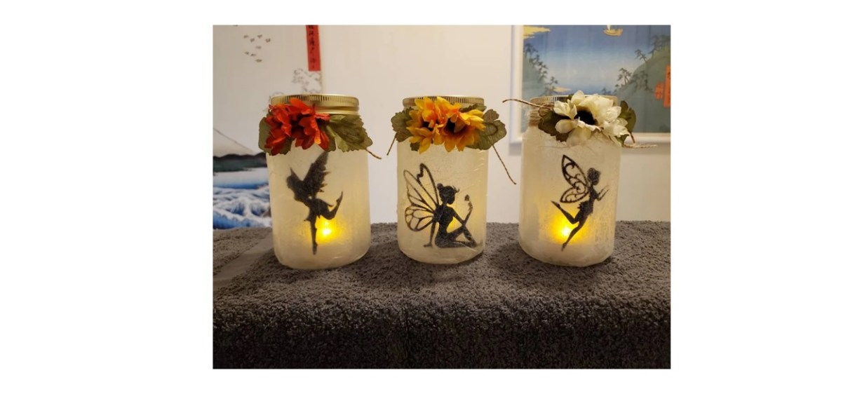 NysaNymphNecessities Frosted Fairy Jar Light