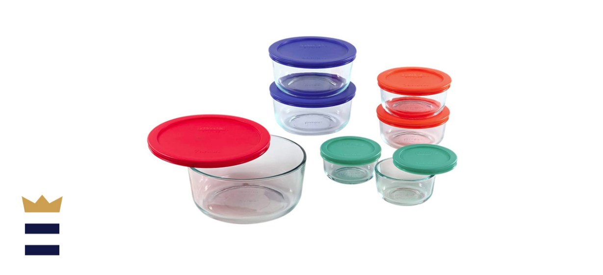 Pyrex Simply Store Glass 14-Piece Glass Bowl Set with Lids