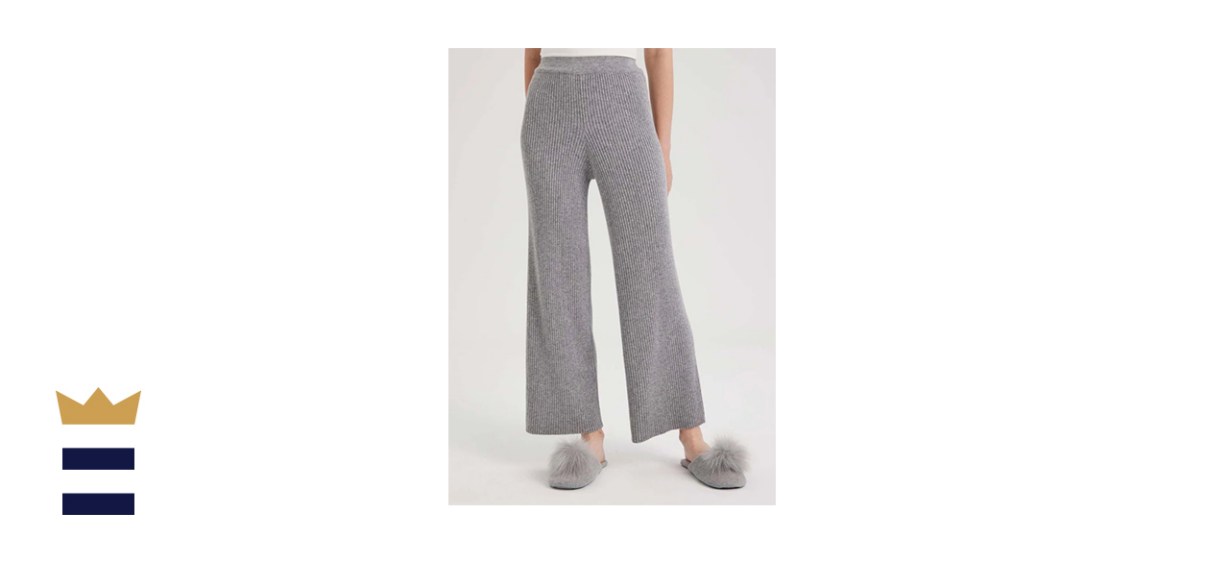 Greenhaven Elites Rib-Knit Cashmere Leisure Bottoms