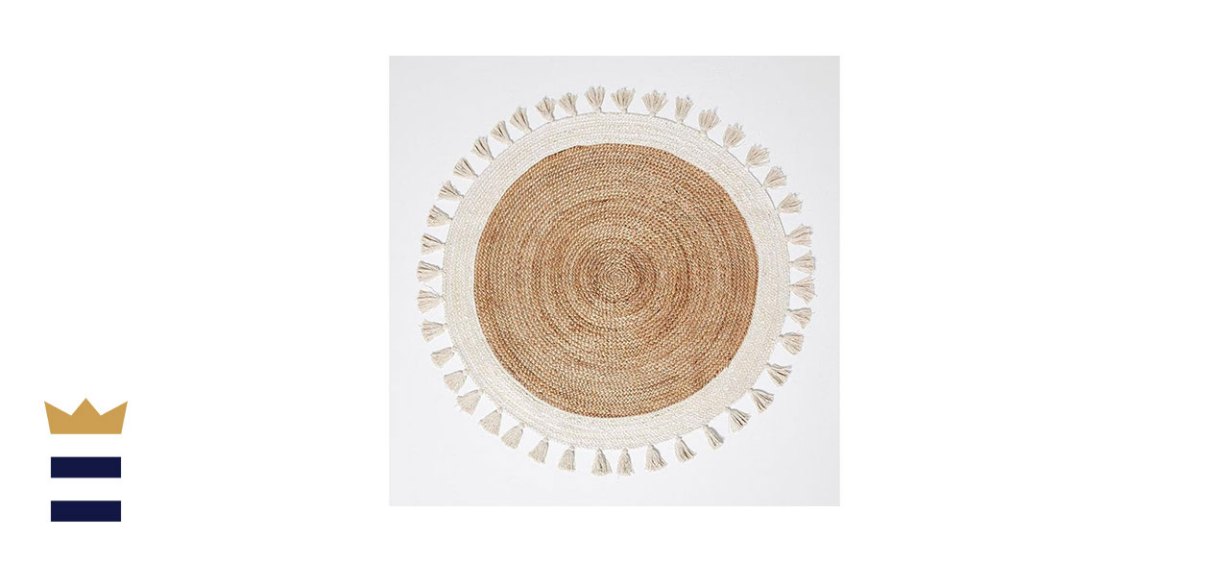RUGSTRADE Natural Handwoven Jute Round Rug