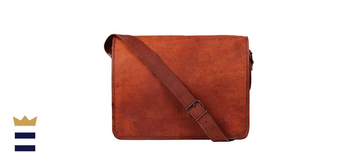 Rustic Town Vintage Crossbody Genuine Leather Laptop Messenger Bag