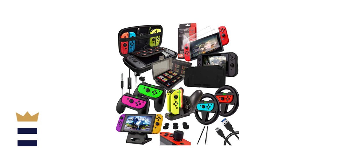 Switch Accessories Bundle - Orzly Geek Pack for Nintendo Switch