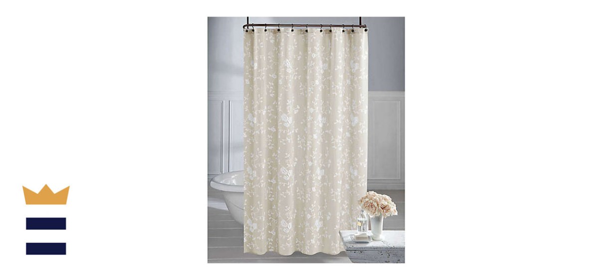 Wamsutta Vintage Embroidered Floral Shower Curtain In Linen