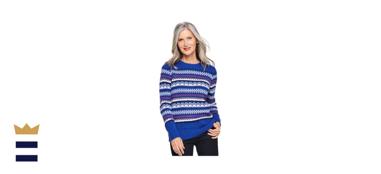 Women's Croft &amp; Barrow Classic Cable-Knit Crewneck Sweater