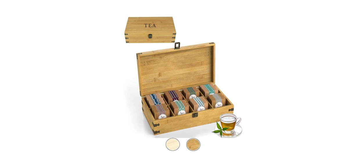 Zen Earth Inspired Wooden Tea Organizer