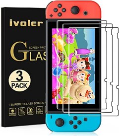 ivoler Nintendo Switch Tempered Glass Screen Protector, 3-pack