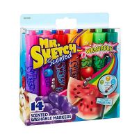 Mr. Sketch Washable Scented Markers, Chisel Tip, 14-Count