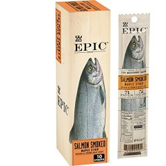 Epic 100% Wild Caught Smoked Maple Salmon Fillet Strip