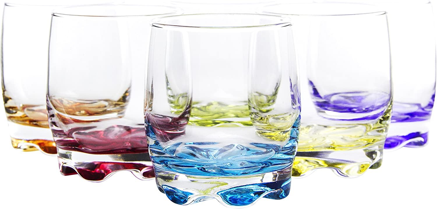 Red Co. Vibrant Splash Water/Beverage Glasses (6)
