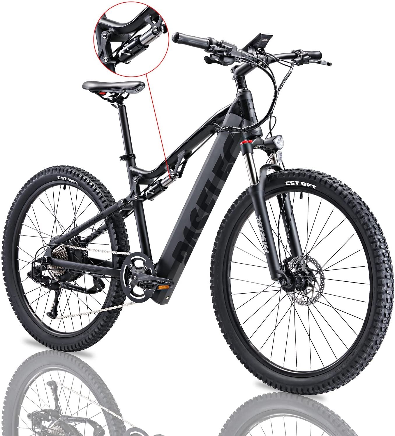 PASELEC 27.5'' Electric Mountain Bike for Adults