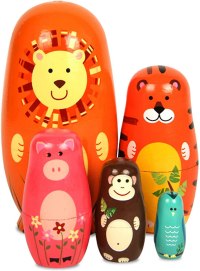 Maxshop Cartoon Animal Nesting Dolls
