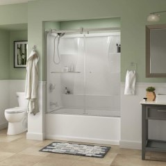 Delta Shower Doors Classic Semi-Frameless Contemporary Sliding Bathtub