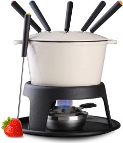 Artestia Cast Iron Fondue Pot Set