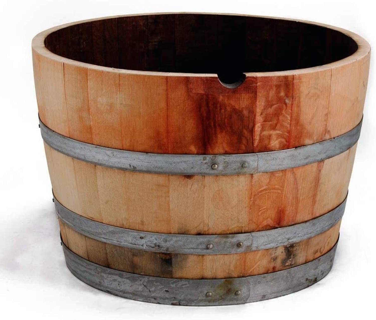Master Garden Products Water Tight Half Wine Barrel Planter