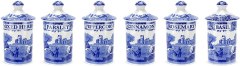 Spode Blue Italian Spice Jar, Set of 6