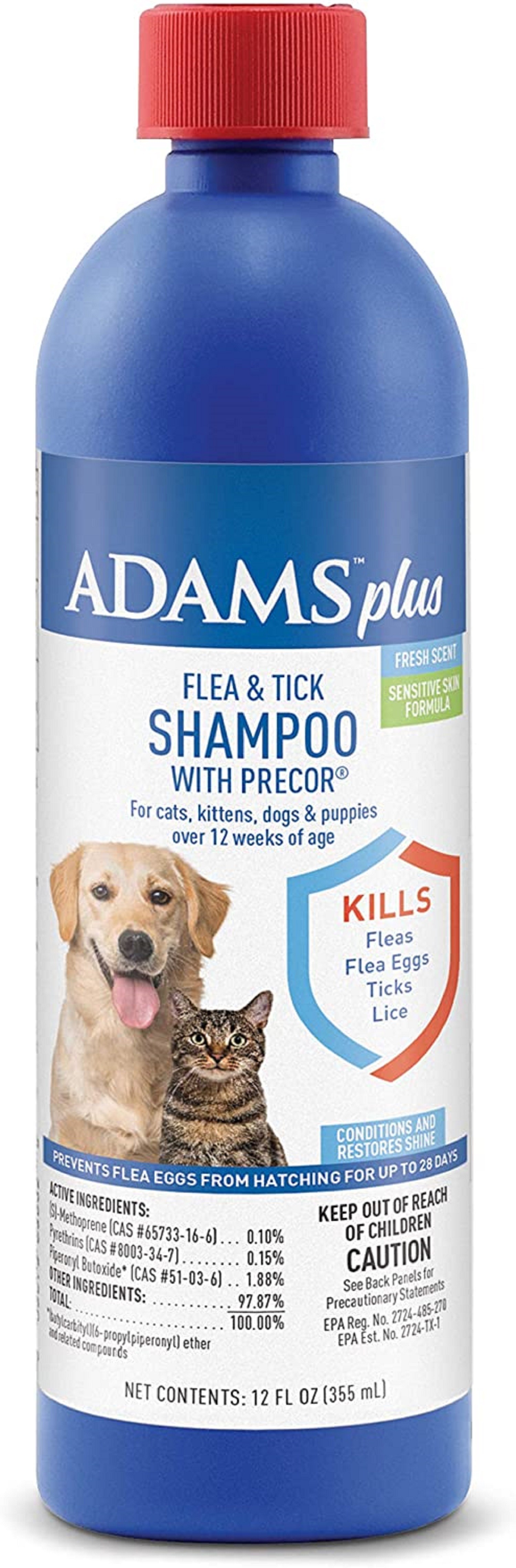 Adams Plus Flea &amp; Tick Shampoo with Precor
