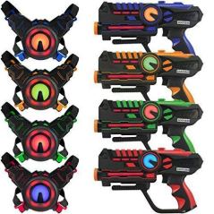 ArmoGear Laser Tag Guns with Vests Set of 4