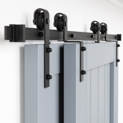 Winsoon Double Barn Door with Single Track Bypass