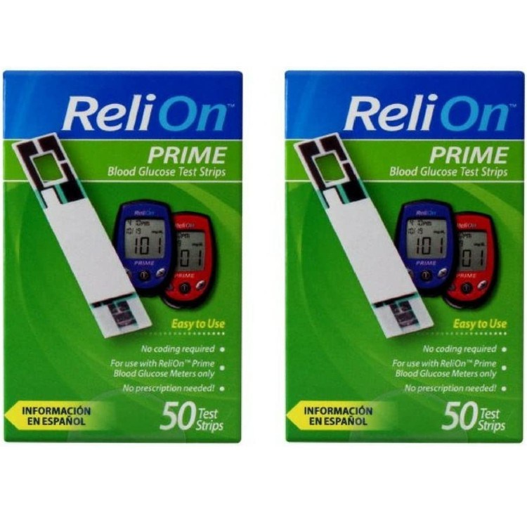 ReliOn Prime Blood Glucose Test Strips