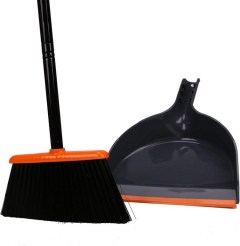 TreeLen Angle Broom and Dustpan