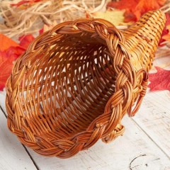 Factory Direct Craft Cornucopia Basket