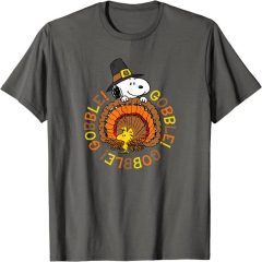 Peanuts Snoopy and Woodstock Thanksgiving Gobble T-Shirt