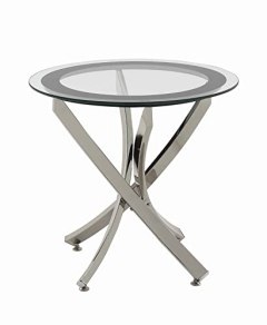 Coaster Home Furnishings Round Clear Glass End Table