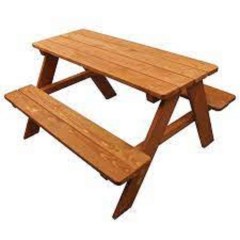 Arlmont & Co. Kaan Kids Rectangular Outdoor Table and Chair Set and Bench