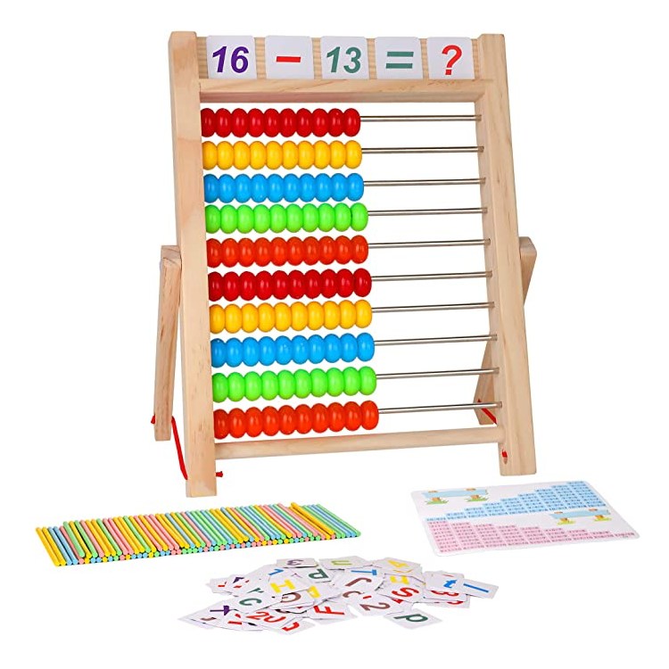 KIDWIILL Wooden Abacus for Kids