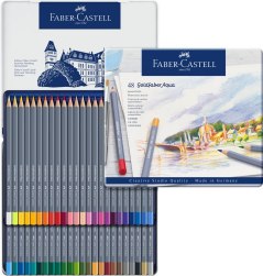 Faber-Castell 48-Color Goldfaber Aqua Watercolor Pencil Set