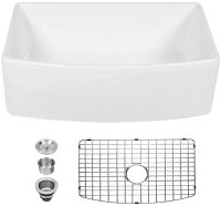 Kichae Ceramic Porcelain Farmhouse  Kitchen Sink