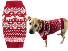 Lanyar Reindeer Holiday Dog Sweater